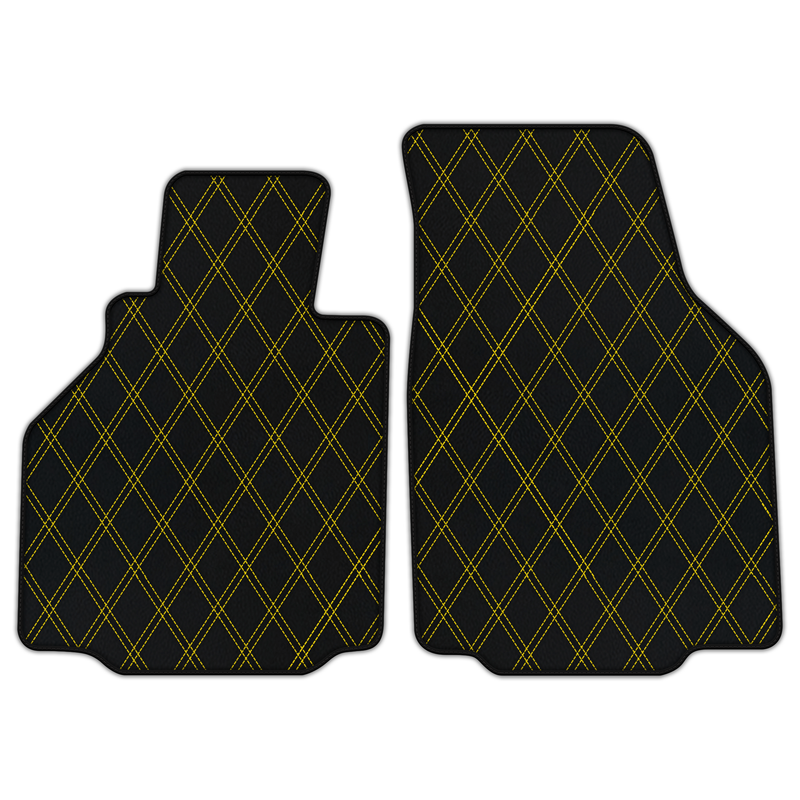 Customizable Leather Floor Mats with Double Diamond Pattern for Porsche 911 GT3 RS (996) 2003–2004