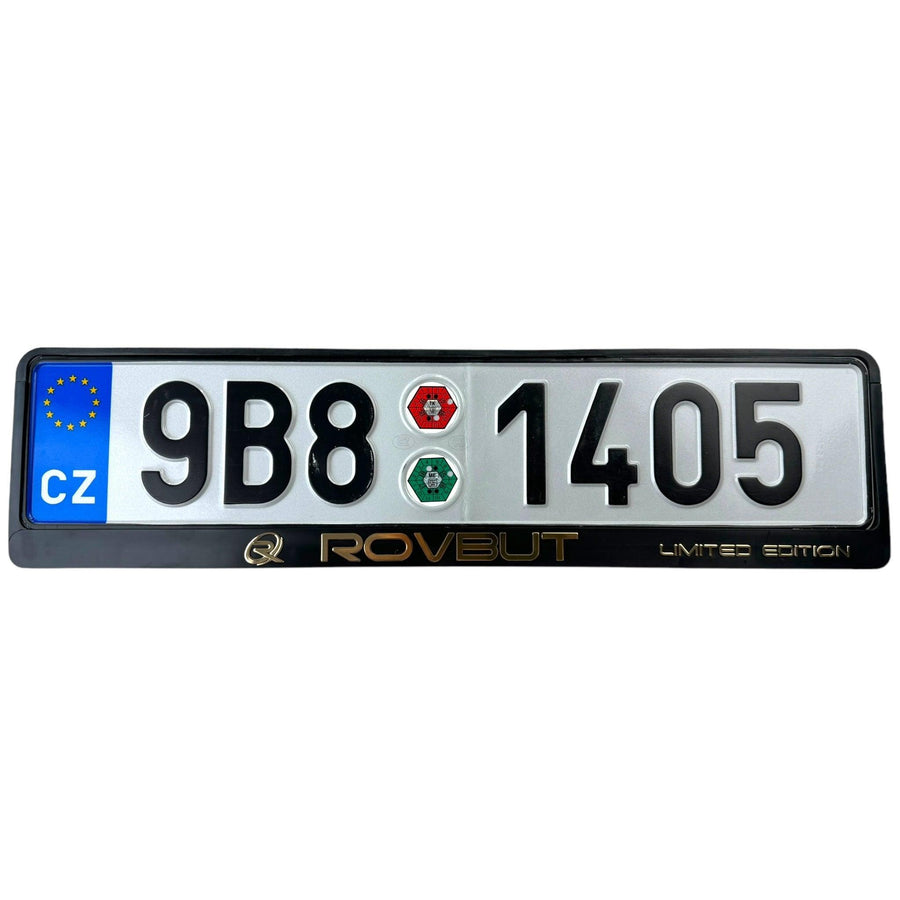 Rovbut Design Number Plate Holder Eu Standard Size 52 cm x 11 cm Limited Edition - AutoWin