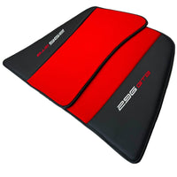 Red Floor Mats for Ferrari 296 GTB (2022-2024) with Leather - AutoWin