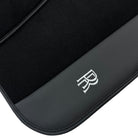 Black Floor Mats for Rolls Royce Cullinan with Black Leather - AutoWin