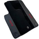 Black Floor Mats for Porsche Panamera GTS (2009-2016) with Leather - AutoWin