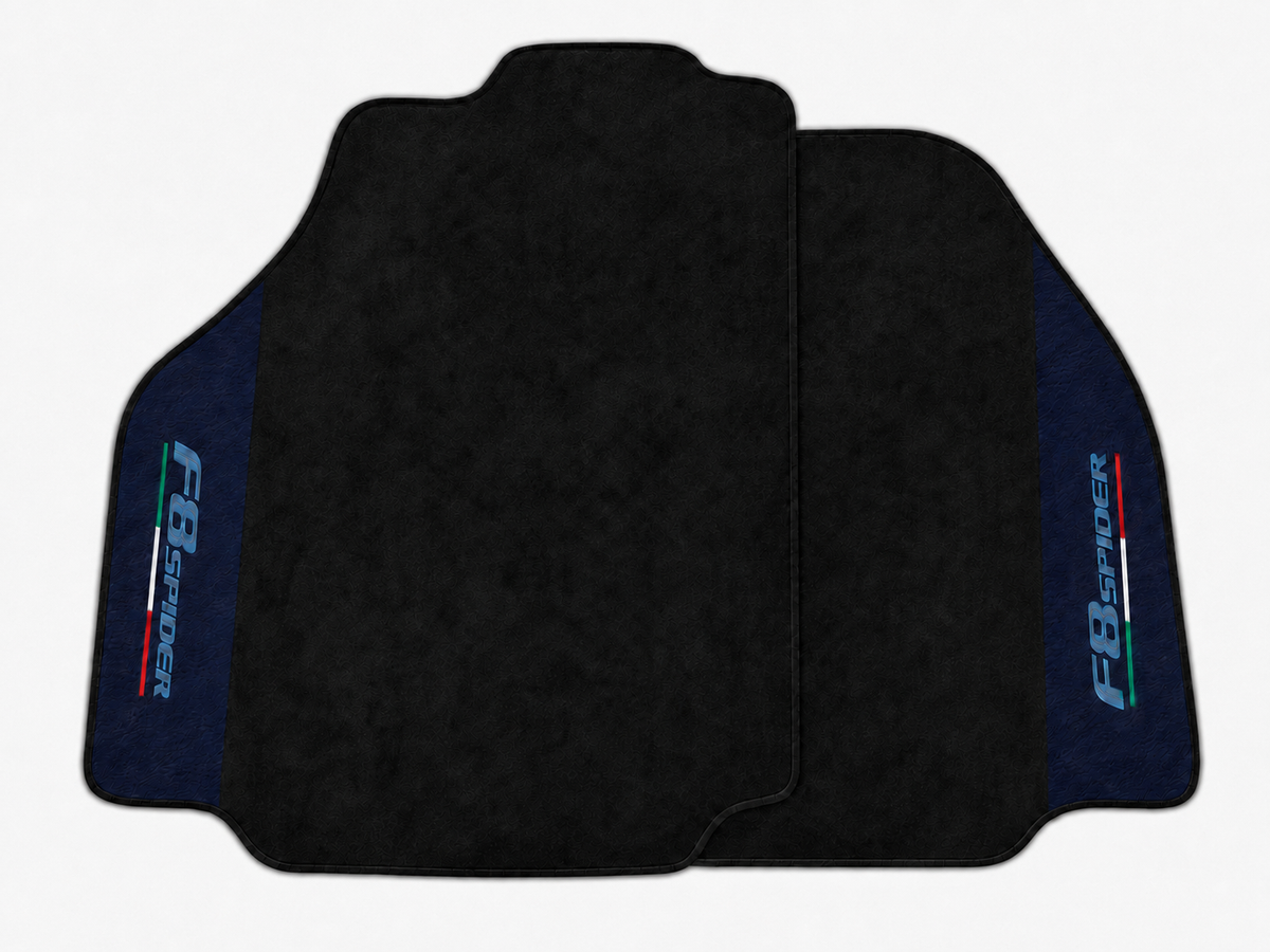 Ferrari F8 Spider Floor Mats - black trim, Set 2 pieces