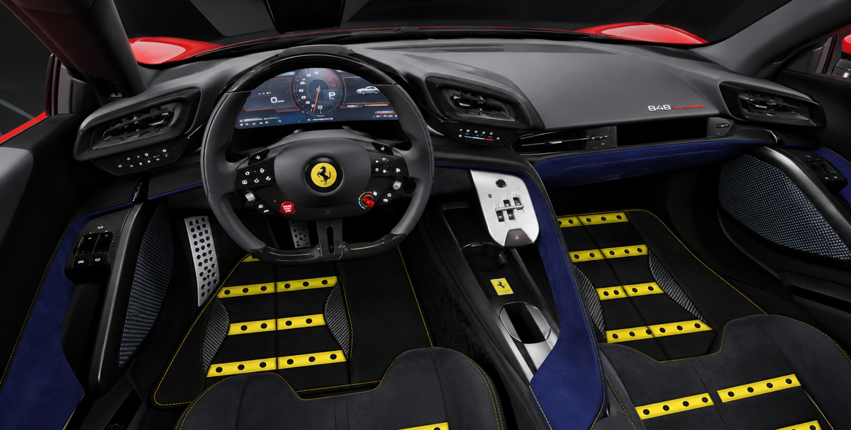 Interior look of floor mats for Ferrari 849 Testarossa (2026-2027)