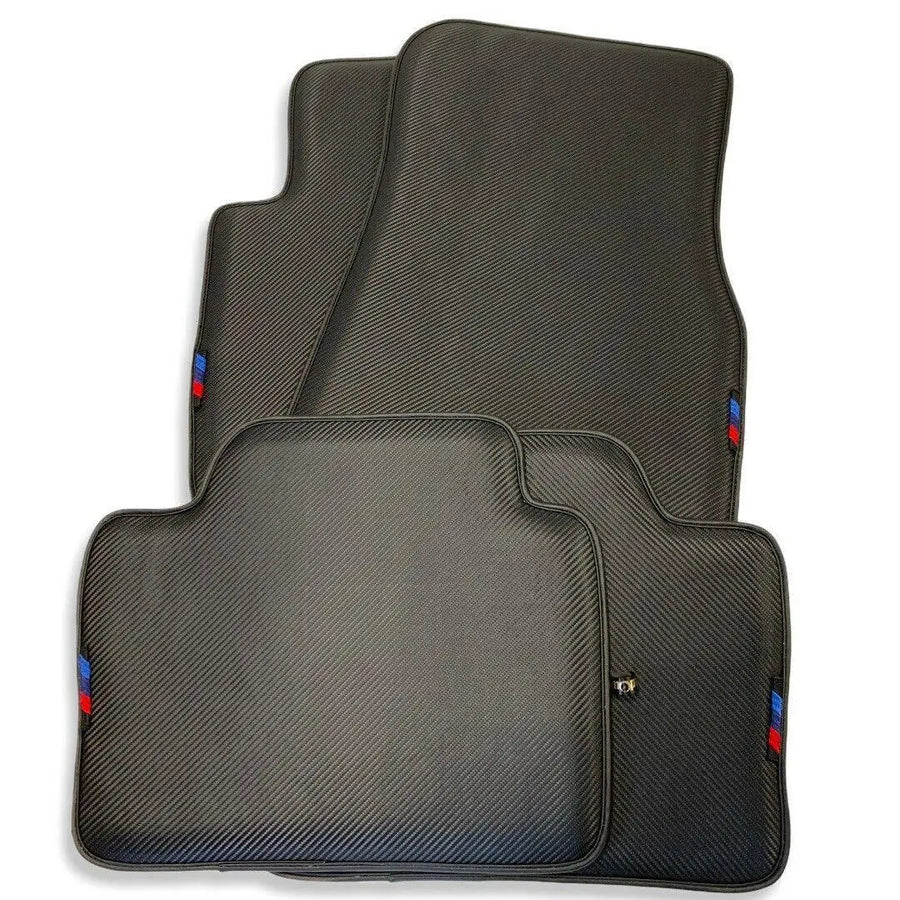 Floor Mats For BMW 1 Series F70 (2024-2026) Hatchback Autowin Brand Carbon Fiber Leather - AutoWin