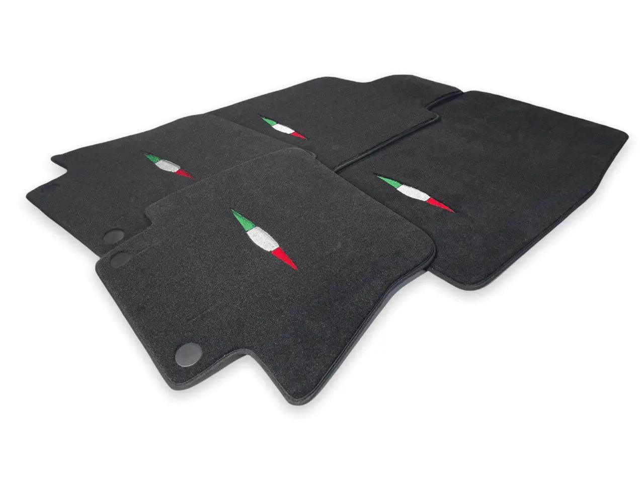 Floor Mats For Maserati GranCabrio Sport (2011-2019) Black IT Edition - AutoWin