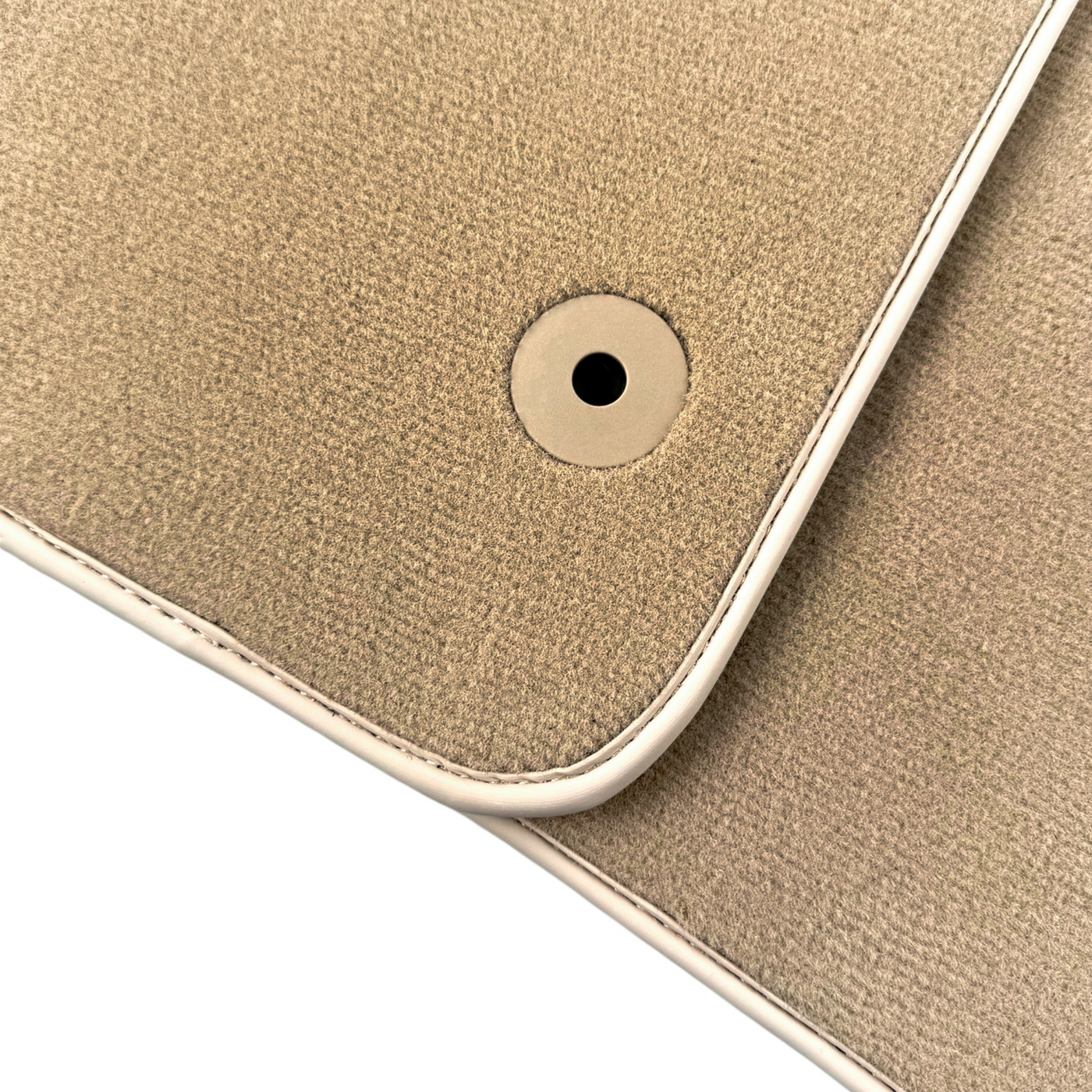 Beige Car Floor Mats for Porsche Cayenne GTS (2003-2010) with Alcantara Leather