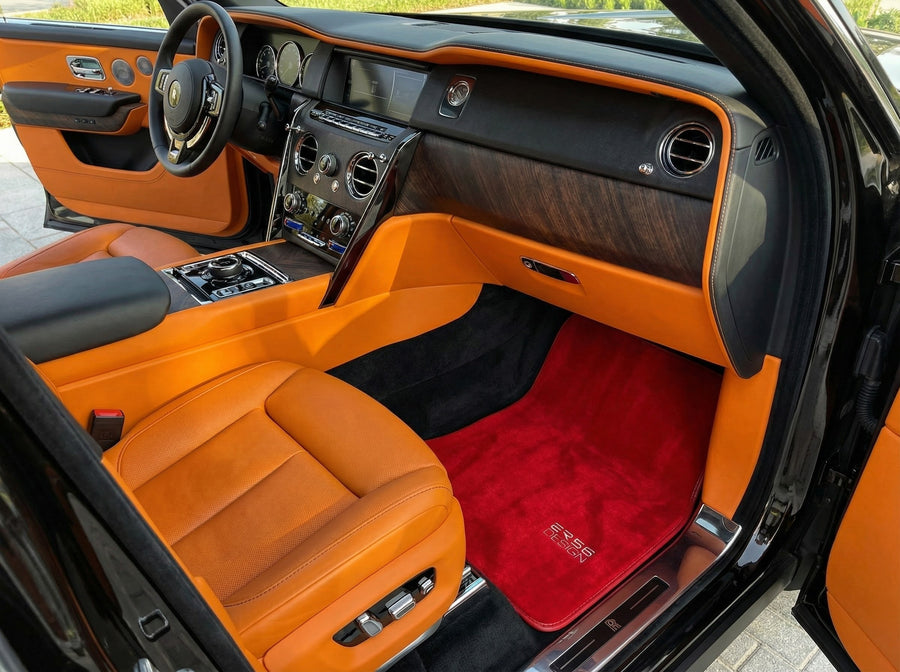フロアマット ロールスロイス カリナン RR31 2018-2023 レッド ER56 デザイン用