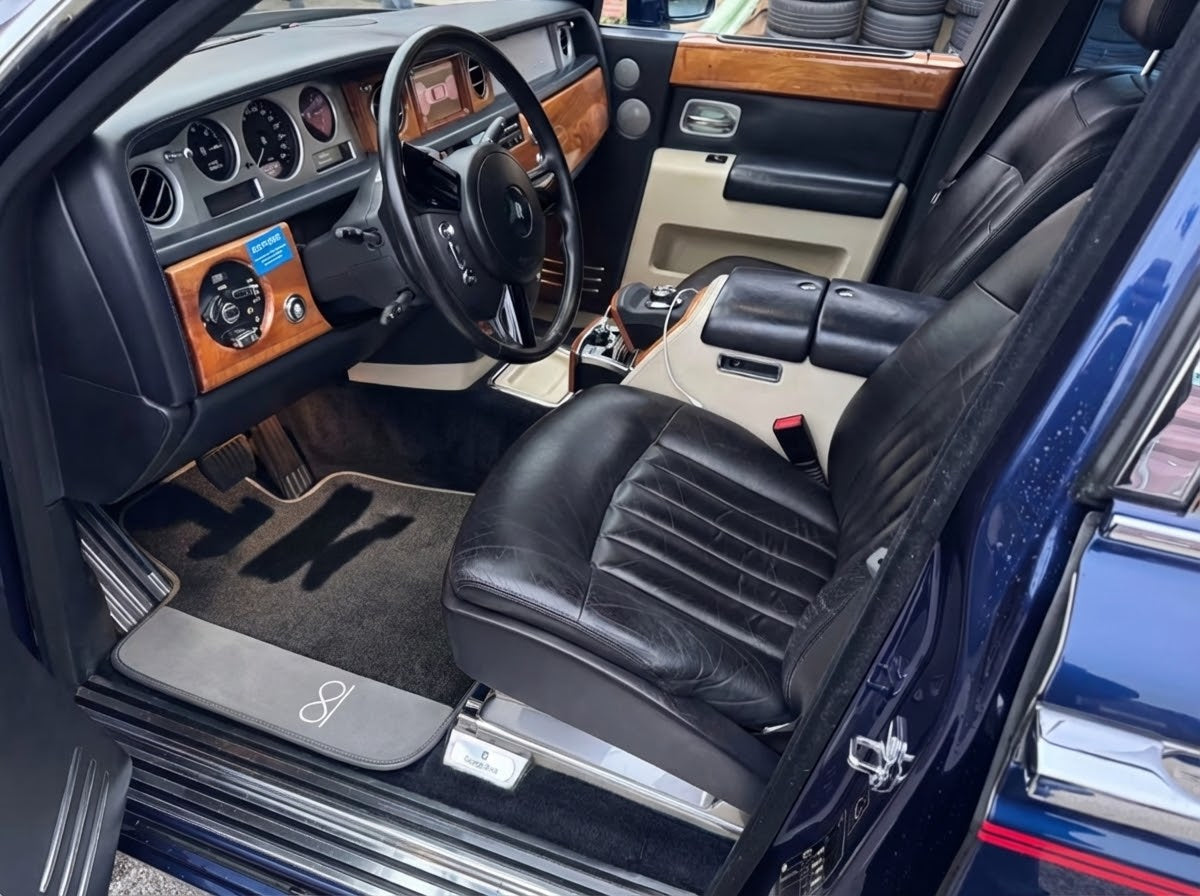 Grüne Lederfußmatten für Rolls-Royce Phantom Sedan (2003-2016) - ER56 Design