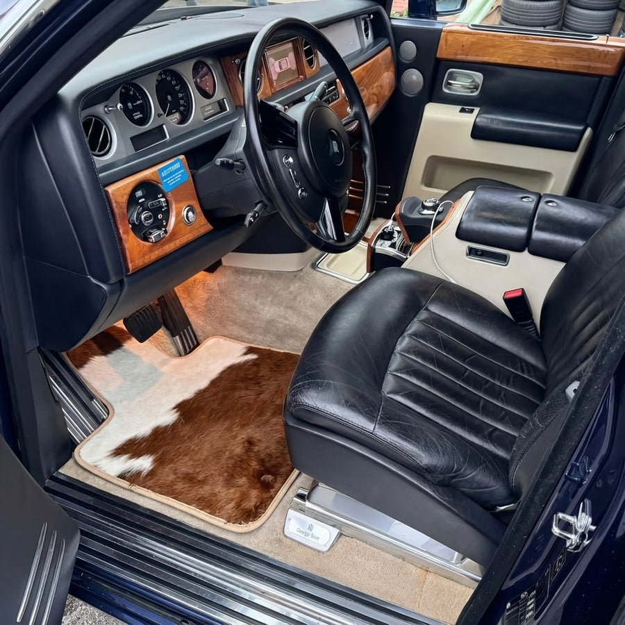 Fußmatten für Rolls Royce Phantom Drophead Coupe 2007–2016, Rindsleder