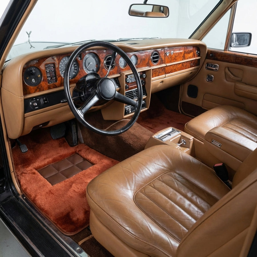 ロールスロイス レイス (2013-2023) 用ジンジャーカラー シープスキン フロアマット