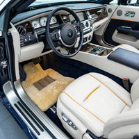 Fußmatten aus medizinischem Schaffell in Naturfarbe für Rolls Royce Dawn | Relugan