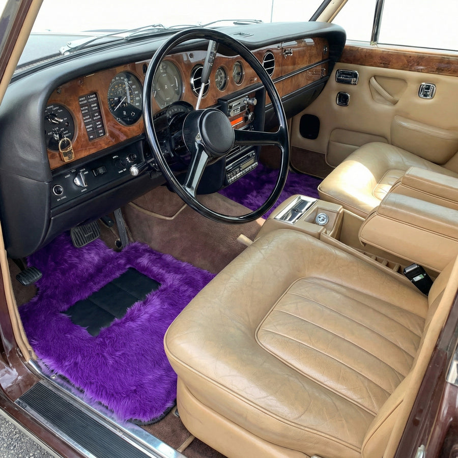 Violette Schaffell-Fußmatten für Rolls-Royce Shadow (1965-1977)