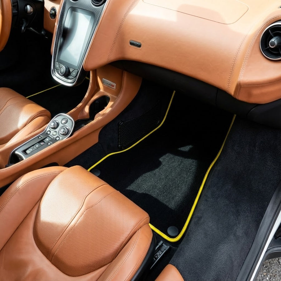 カーマット マクラーレン570S (2015-2021) ブラック特注イエロートリム付き