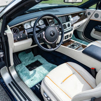 ロールスロイス ドーン RR6 2016-2023 ER56 デザインブランド用 ティフブルーシープスキンフロアマット