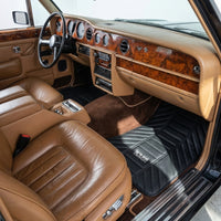 Black Leather Floor Mats for Rolls Royce Black Badge Wraith ER56 Design