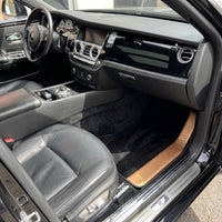 ロールスロイス ゴースト シリーズ I (2010–2020) 用ブラック フロアマット ゴールドレザー