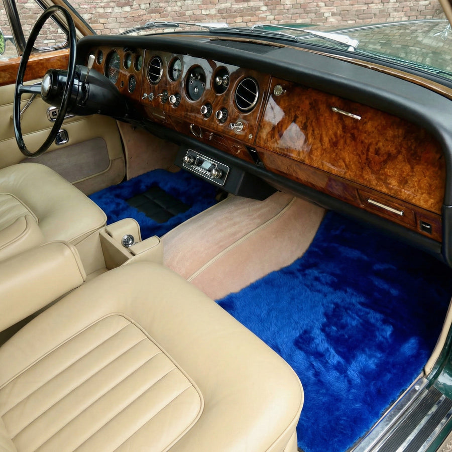 Blaue Schaffell-Fußmatten für Rolls-Royce Shadow (1965-1977)