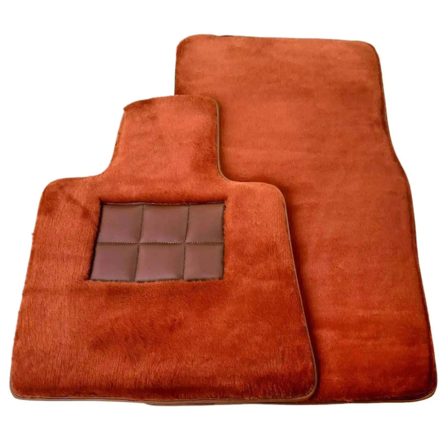 Ginger Color Sheepskin Floor Mats for Rolls-Royce Cullinan (2018-2023) - AutoWin