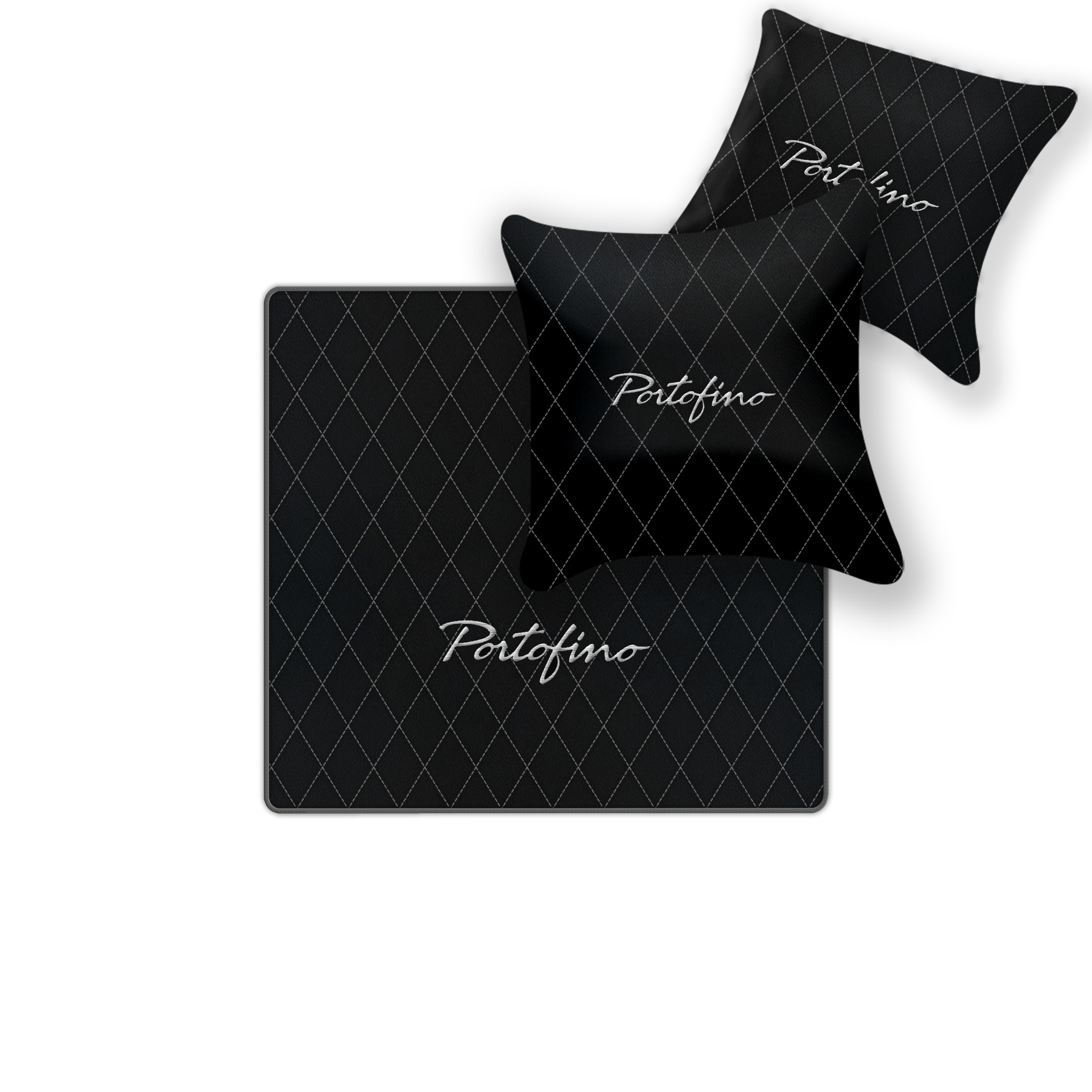 Custom Black Leather Floor Mats for Ferrari 812 Superfast (2018-2023)