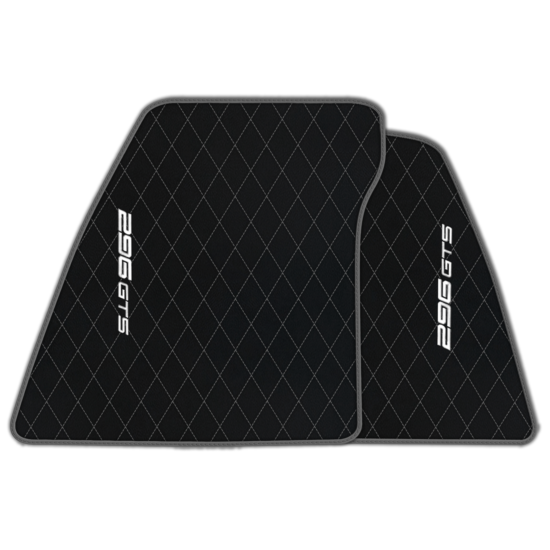 Ferrari 296 GTB Black Leather Floor Mats | Stylish & Durable
