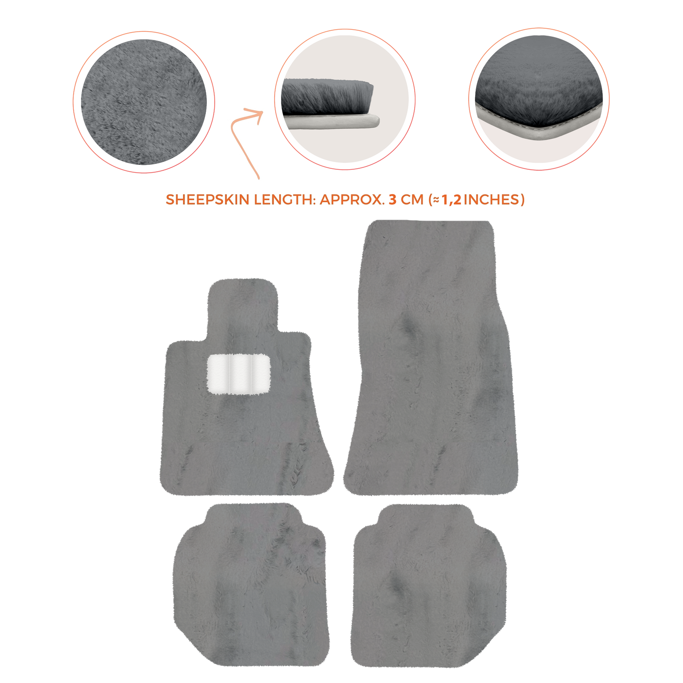 Premium Sheepskin Floor Mats for Bentley Continental GTC (2011-2018)