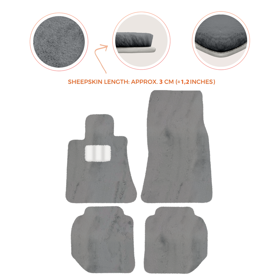 Premium Sheepskin Floor Mats for Bentley Continental GTC (2011-2018)