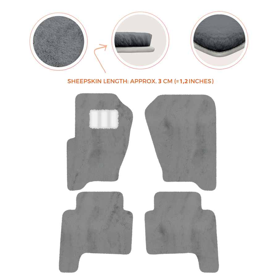 Luxury Sheepskin Floor Mats for Land Rover Discovery (2017-2026)