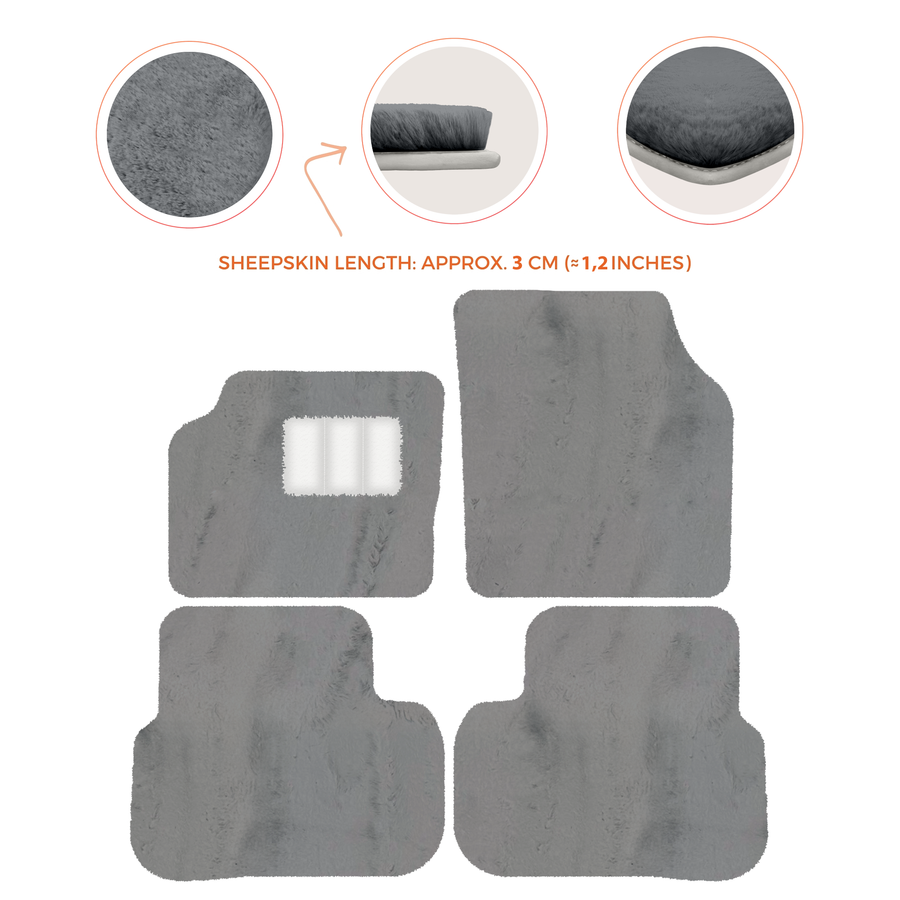 Luxury Sheepskin Floor Mats for Aston Martin V8 Coupe (1996-2000)