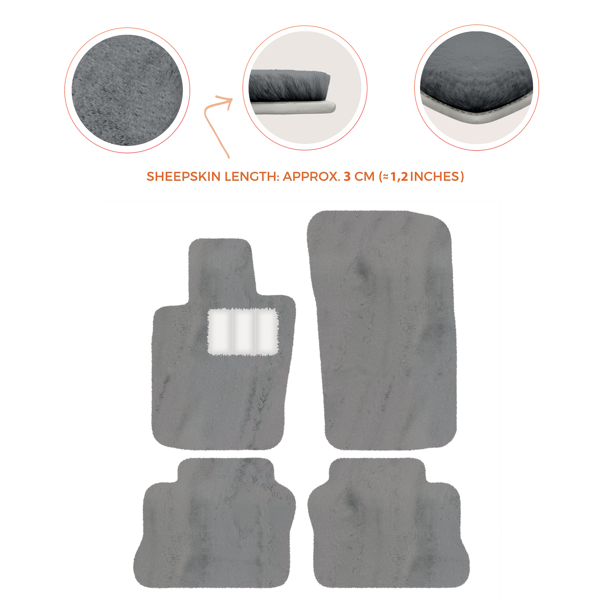 Luxurious Sheepskin Floor Mats for Porsche Panamera (2009-2016)