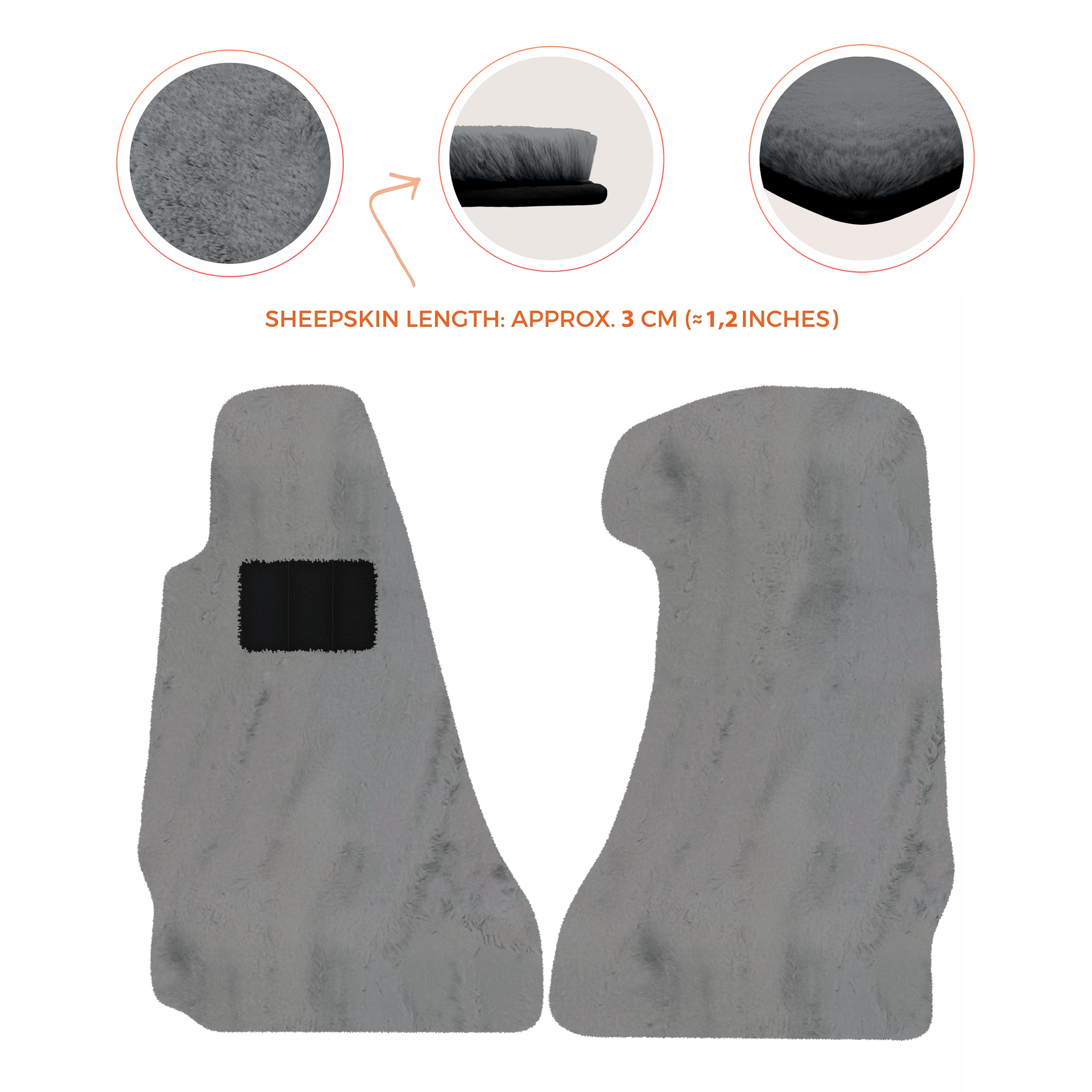 Premium Sheepskin Floor Mats for Aston Martin V8 Vantage (2006-2017)