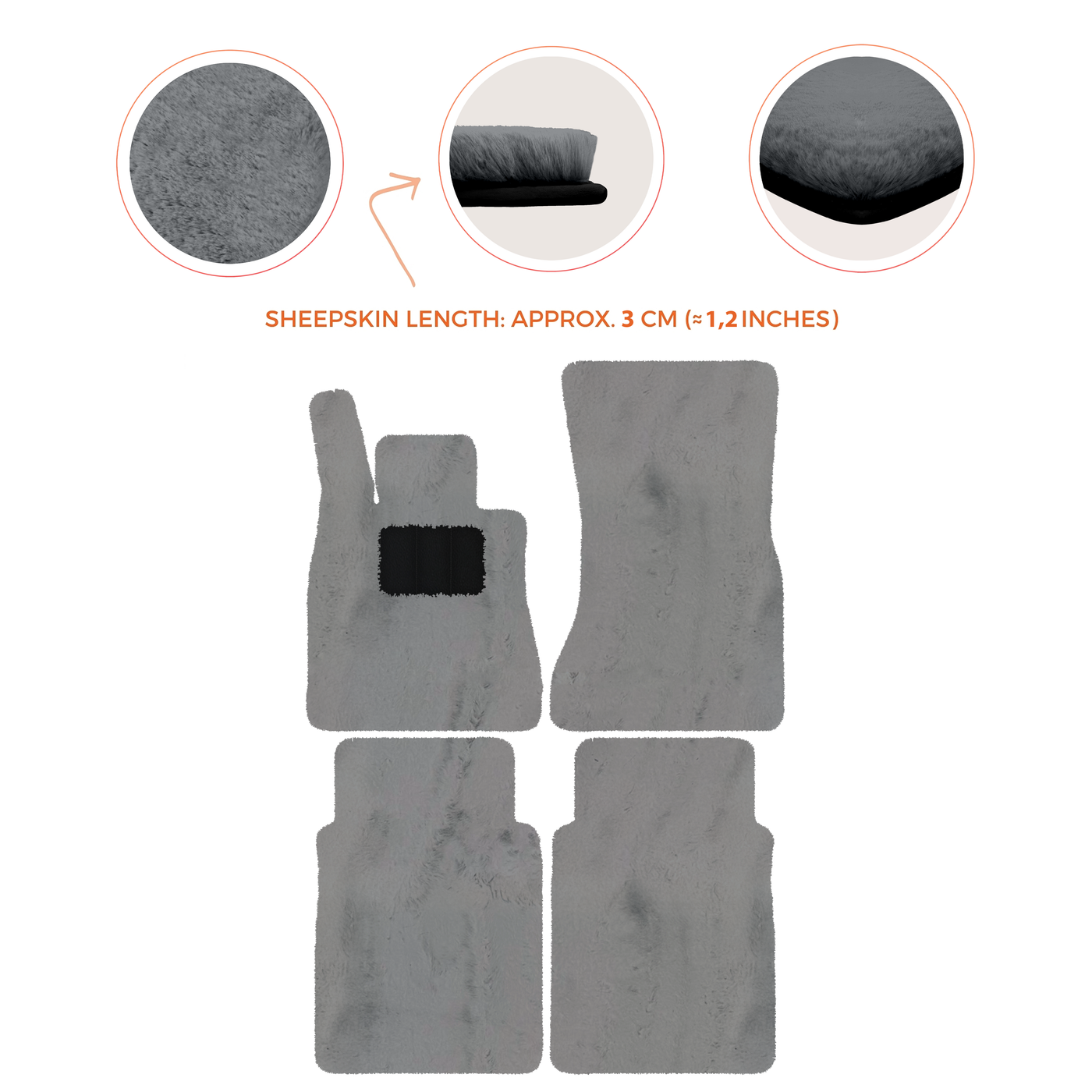 Luxury Sheepskin Floor Mats for Mercedes-Benz G-Class W463 (2018-2023)