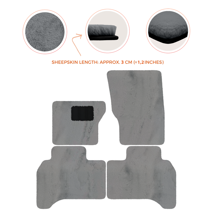 Premium Sheepskin Floor Mats for Range Rover Vehicles (2012-2022)