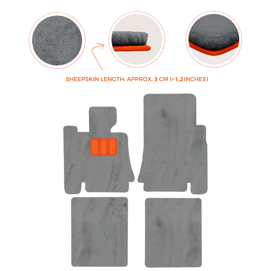 Premium Sheepskin Floor Mats for Bentley Mulsanne (2010-2020)