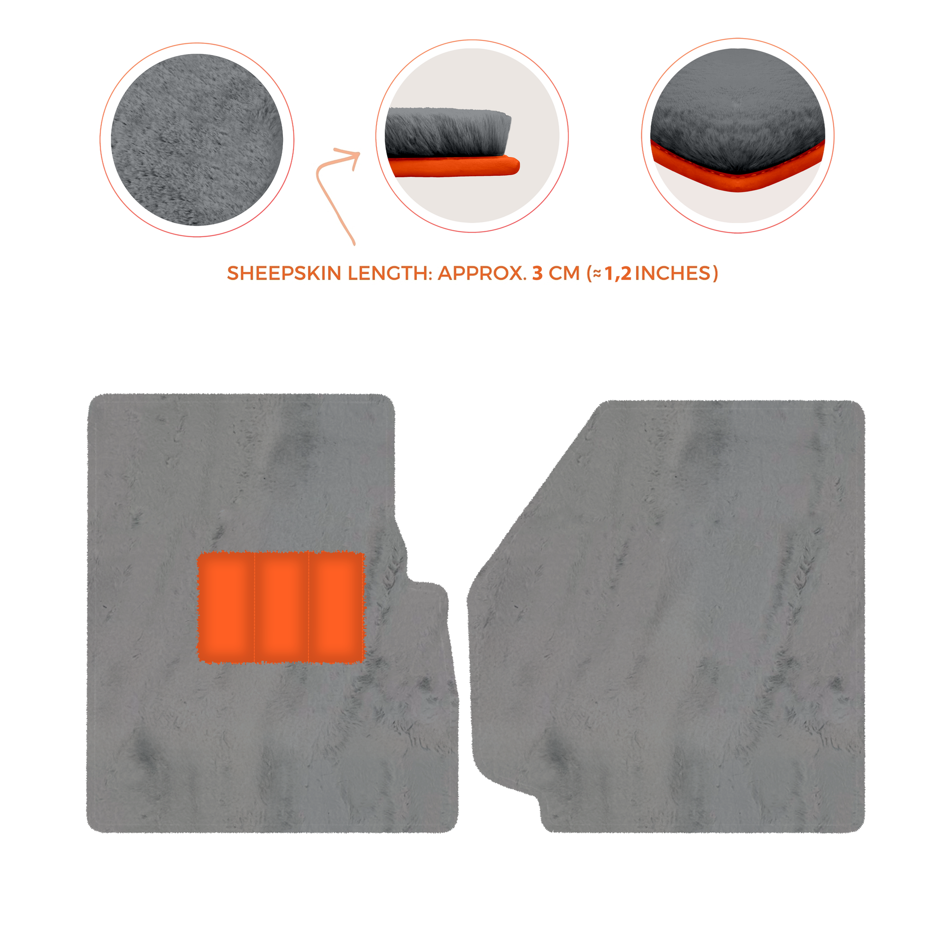 Premium Sheepskin Floor Mats for Land Rover Discovery (2004-2009)