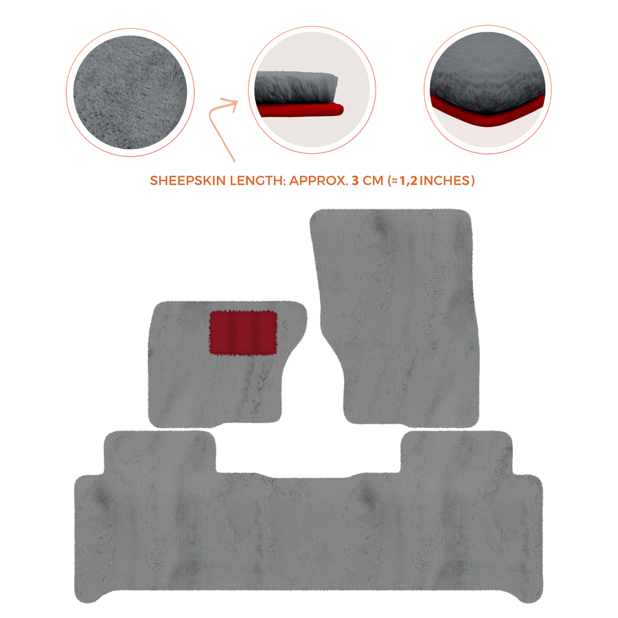 Luxury Sheepskin Floor Mats for Land Rover Discovery (2017-2026)