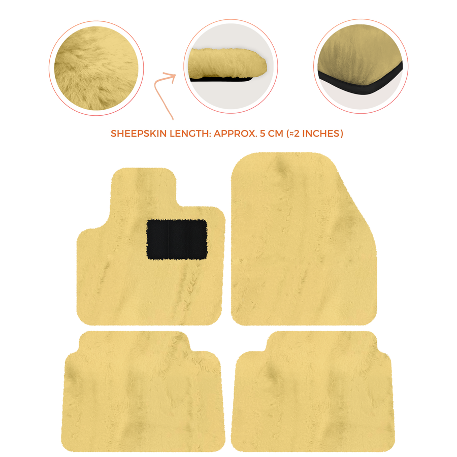 Luxury Sheepskin Floor Mats for Land Rover Discovery Sport (2015-2019)