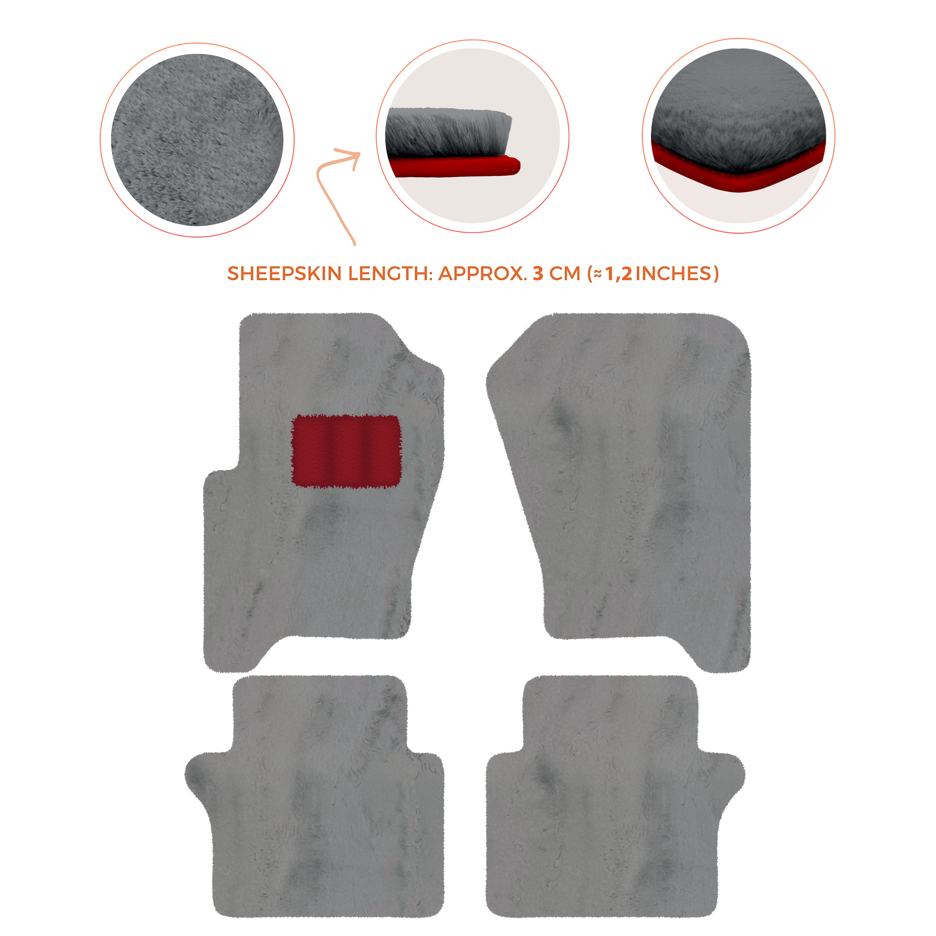 Luxury Sheepskin Floor Mats for Your Range Rover Sport 2005-2010