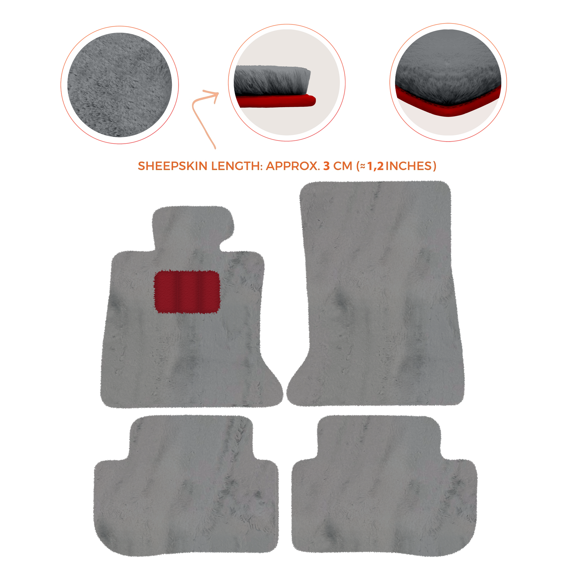 Premium Sheepskin Floor Mats for Rolls-Royce RR2 Dawn (2015-2023)