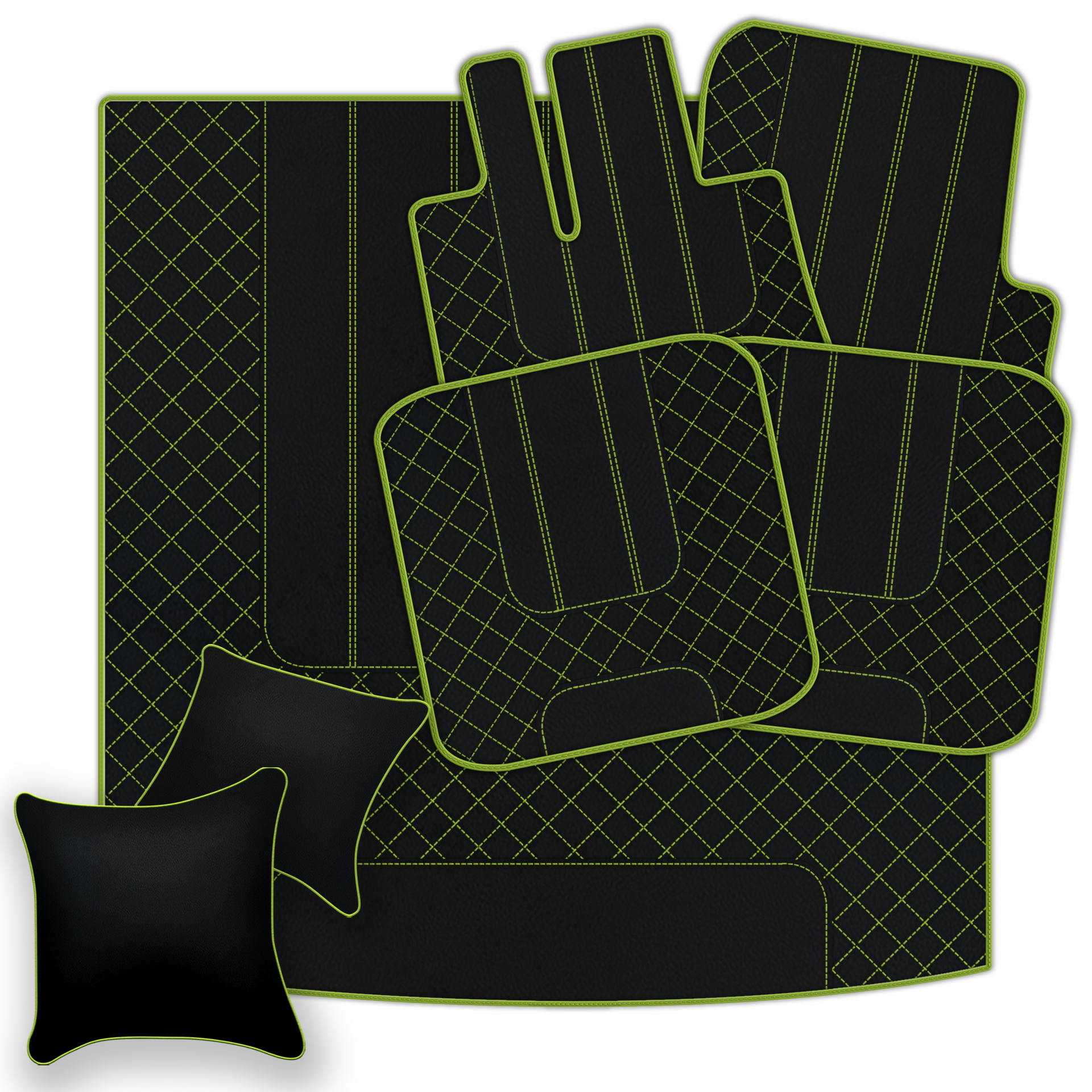 Premium Black Leather Floor Mats for Bentley Arnage T (1998-2009)