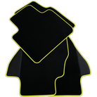 Custom Black Floor Mats for Ferrari Dino 308 GT4 (1973-1979) with Leather