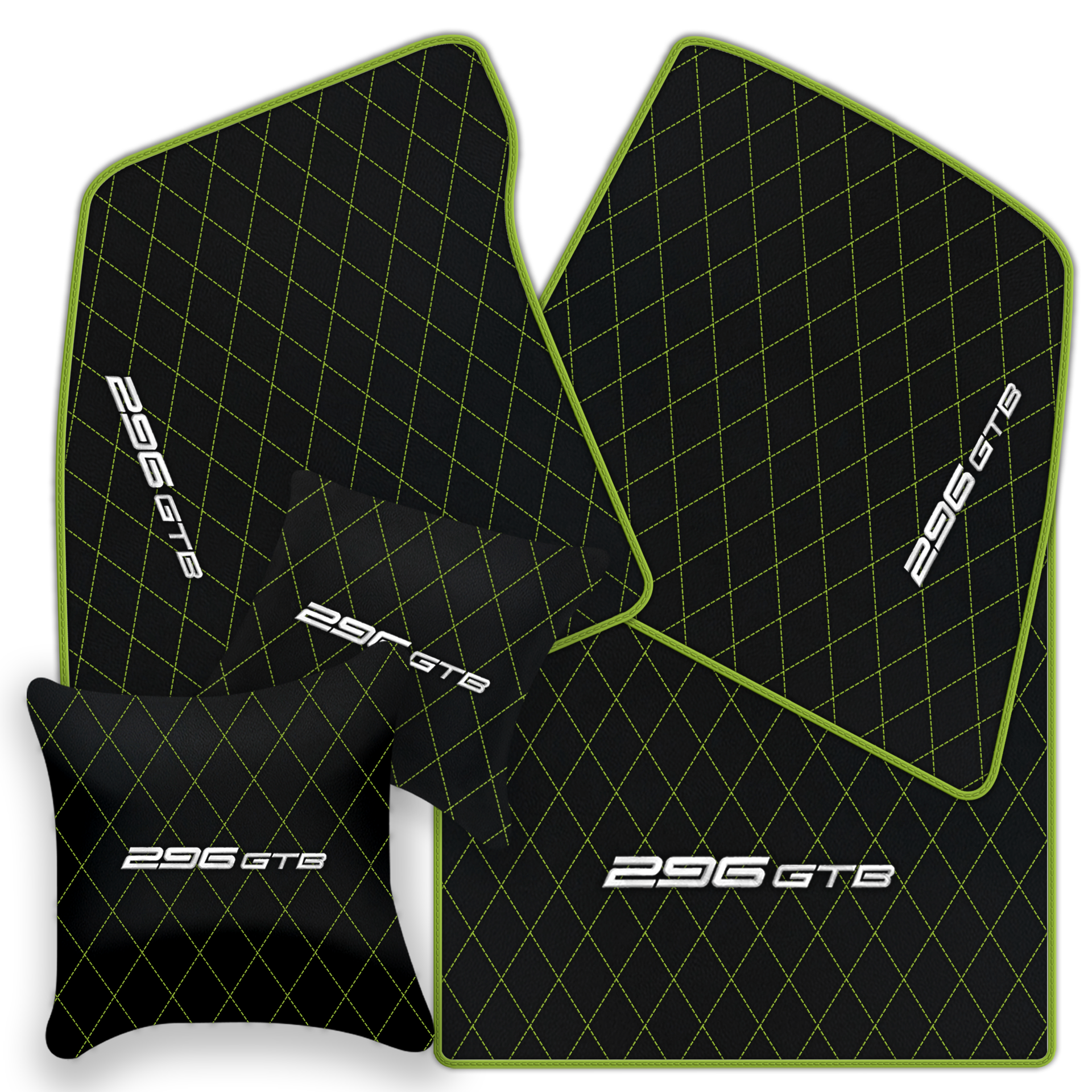 Premium Custom Black Leather Floor Mats for Ferrari FF (2011-2016)