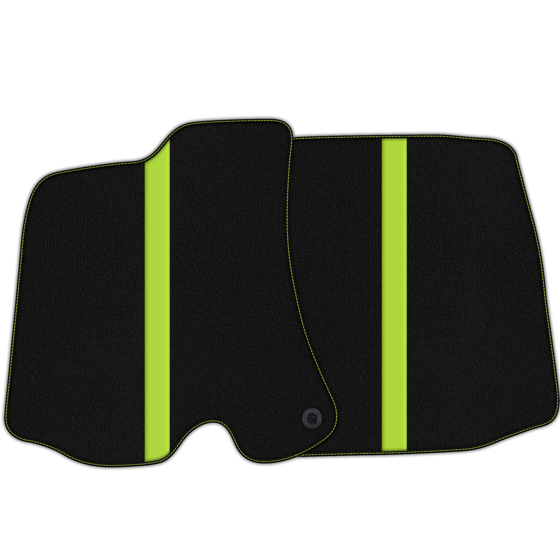 Black Floor Mats with Leather Line for Ferrari Roma (2021-2024) - Various Colors