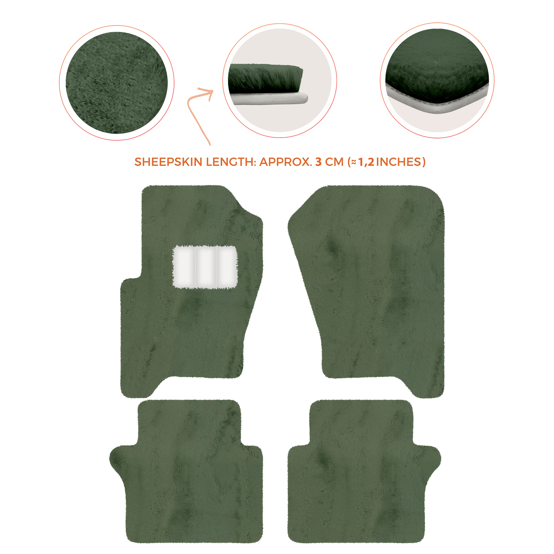 Luxury Sheepskin Floor Mats for Your Range Rover Sport 2005-2010