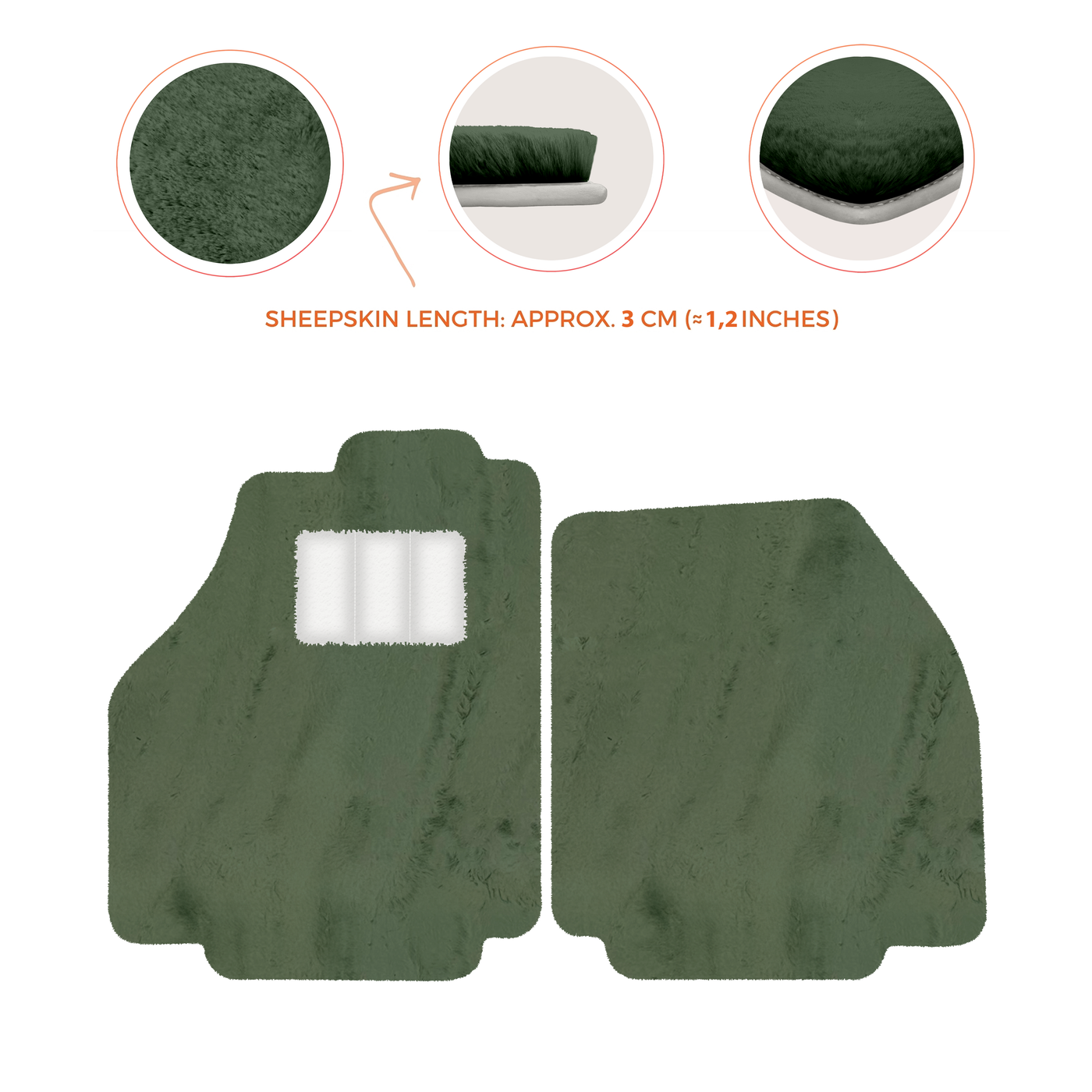 Premium Sheepskin Floor Mats for Ferrari 488 Spider (2016-2022)