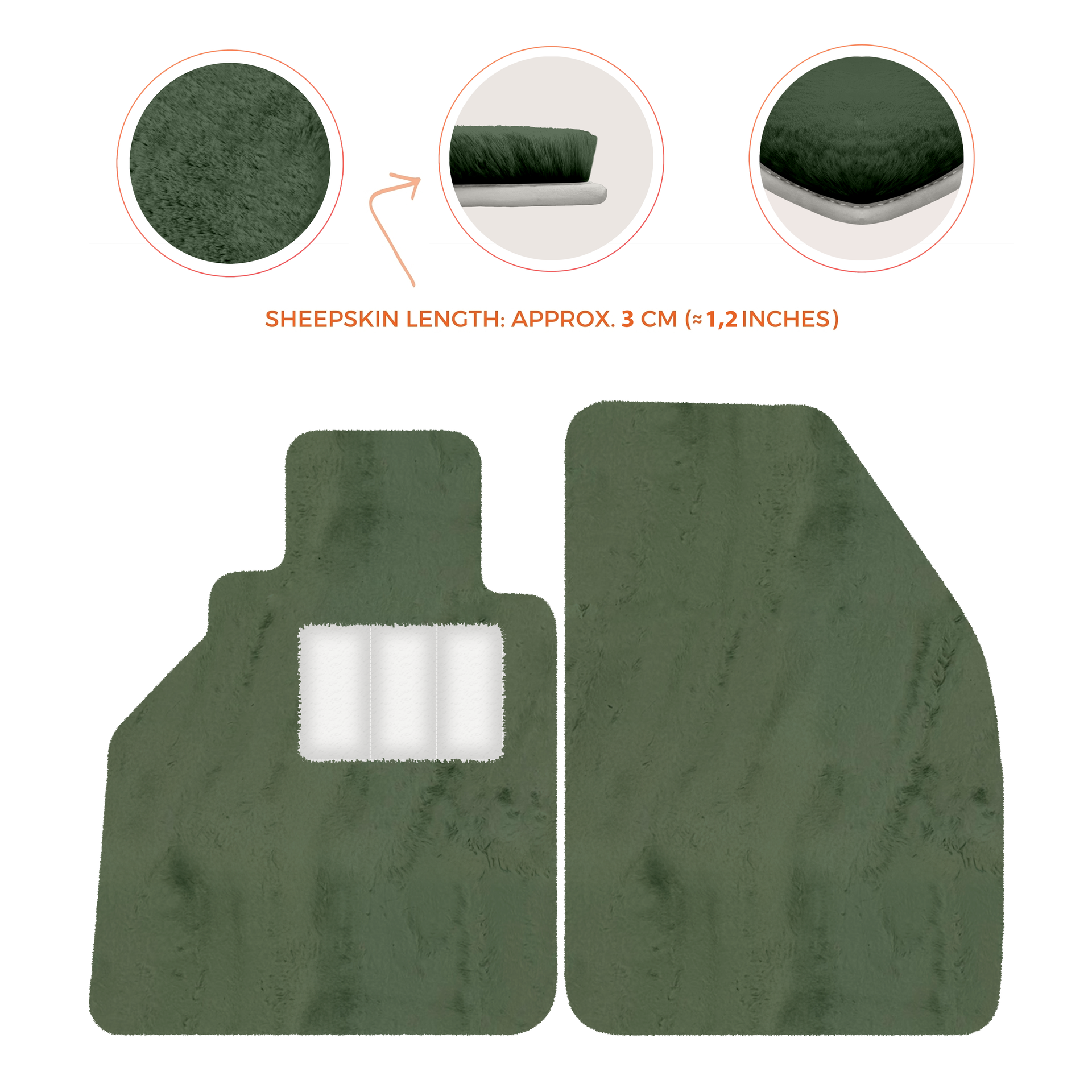 Premium Sheepskin Floor Mats for Porsche 986 Boxster (1996-2004)