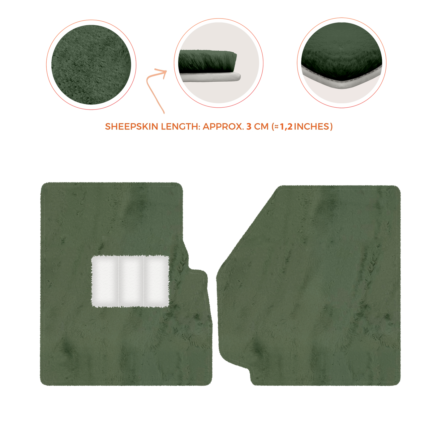 Premium Sheepskin Floor Mats for Land Rover Discovery (2004-2009)