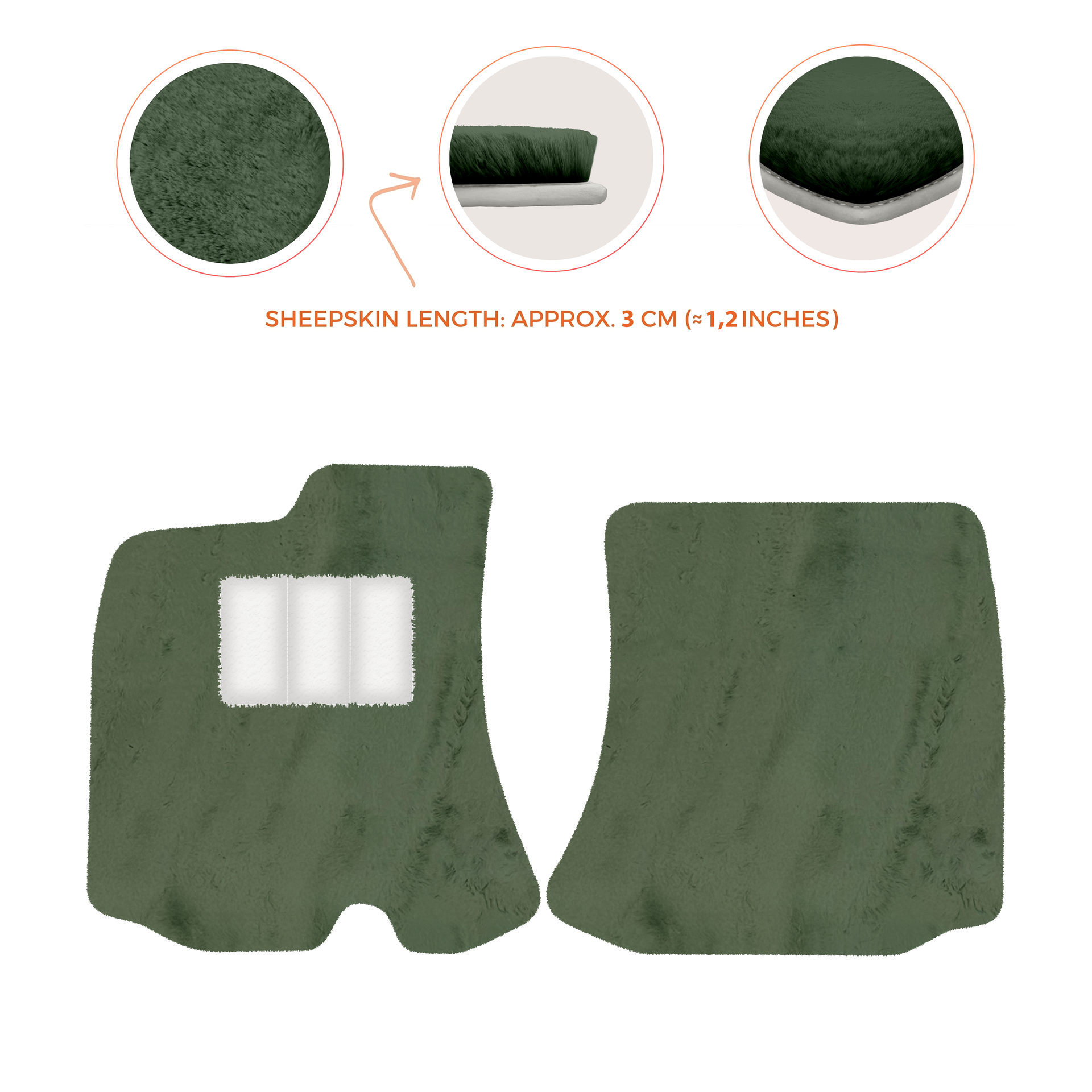 Premium Sheepskin Floor Mats for Bentley Arnage RL (1998-2009)