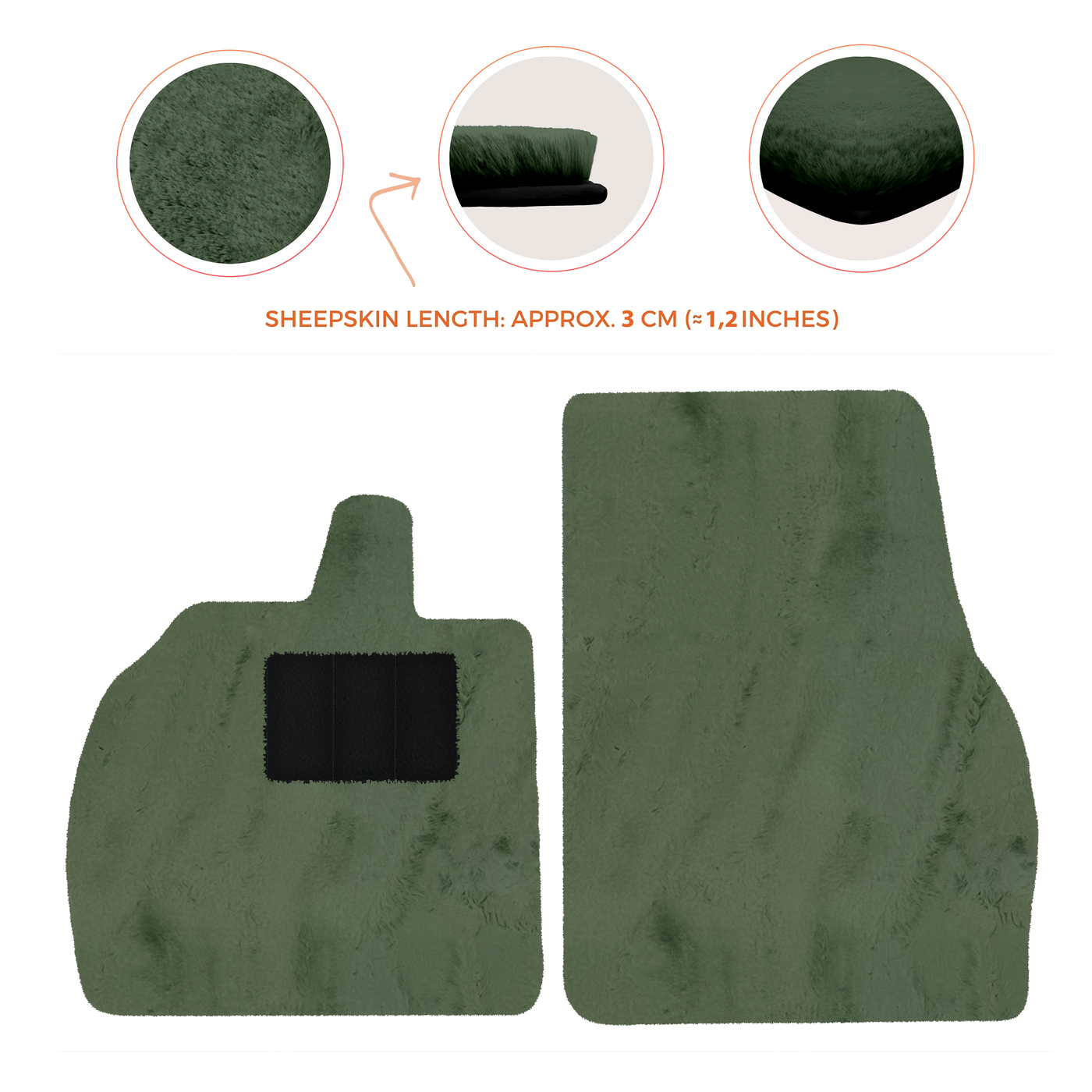 Luxury Sheepskin Floor Mats for Lamborghini Revuelto 2024-2025