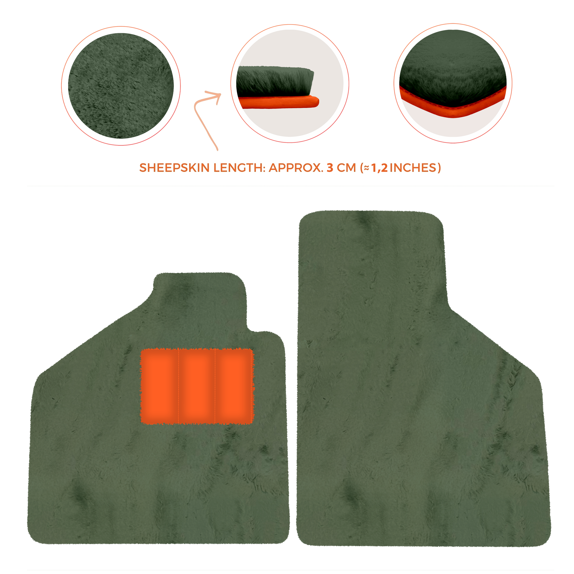 Premium Sheepskin Floor Mats for Lamborghini Aventador (2012-2022)