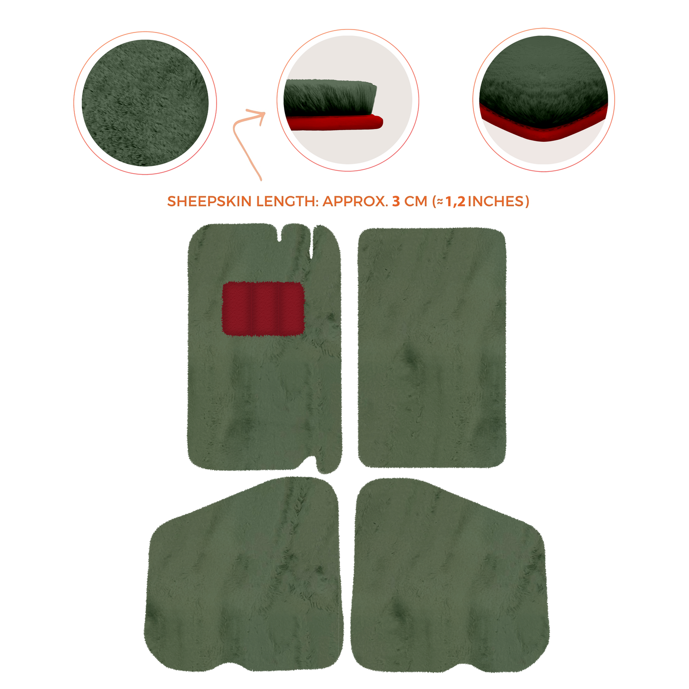 Premium Sheepskin Floor Mats for Rolls-Royce Shadow (1965-1977)